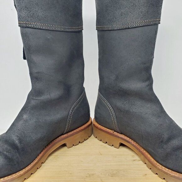 Penelope Chilvers Tall Mid Calf Tassel Boot Womens 36 Black Leather Zip - Picture 6 of 13